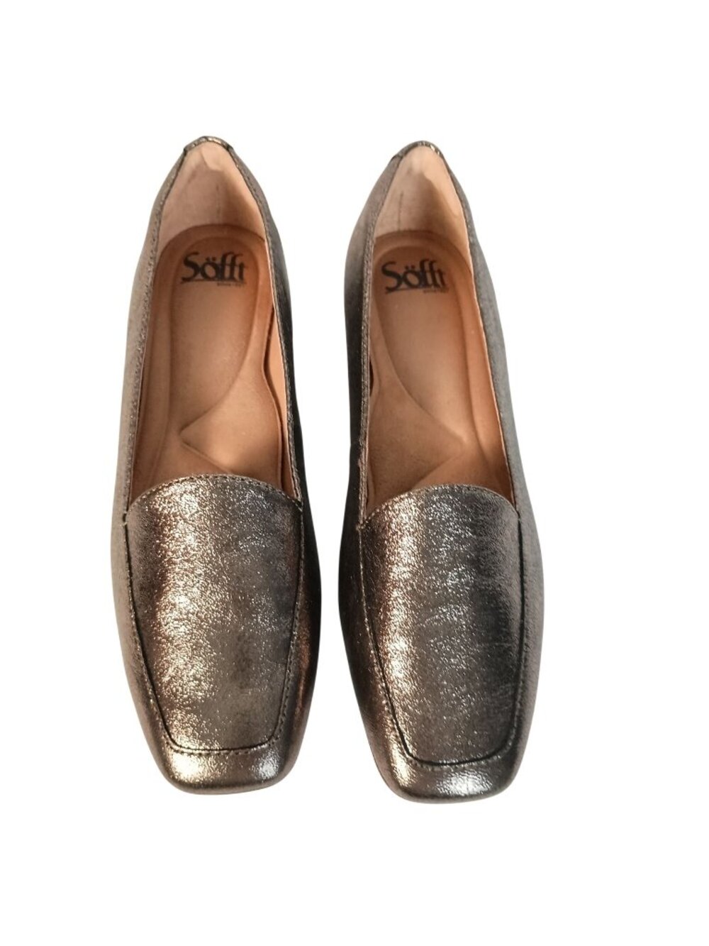 Sofft Eldyn Loafers Womens 6 Bronze Leather Comfort Slip On Shoes NWOB